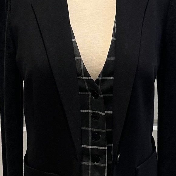 Bailey 44 Black Sweater Blazer with Attached Vest, Size S, Made in USA - Picture 3 of 8